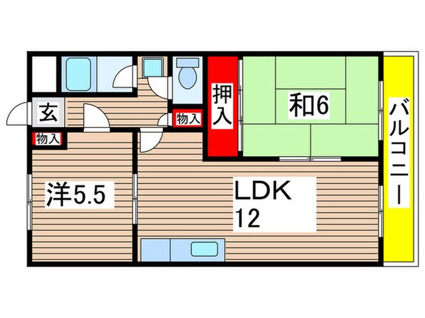 橋本第３マンションの物件間取画像